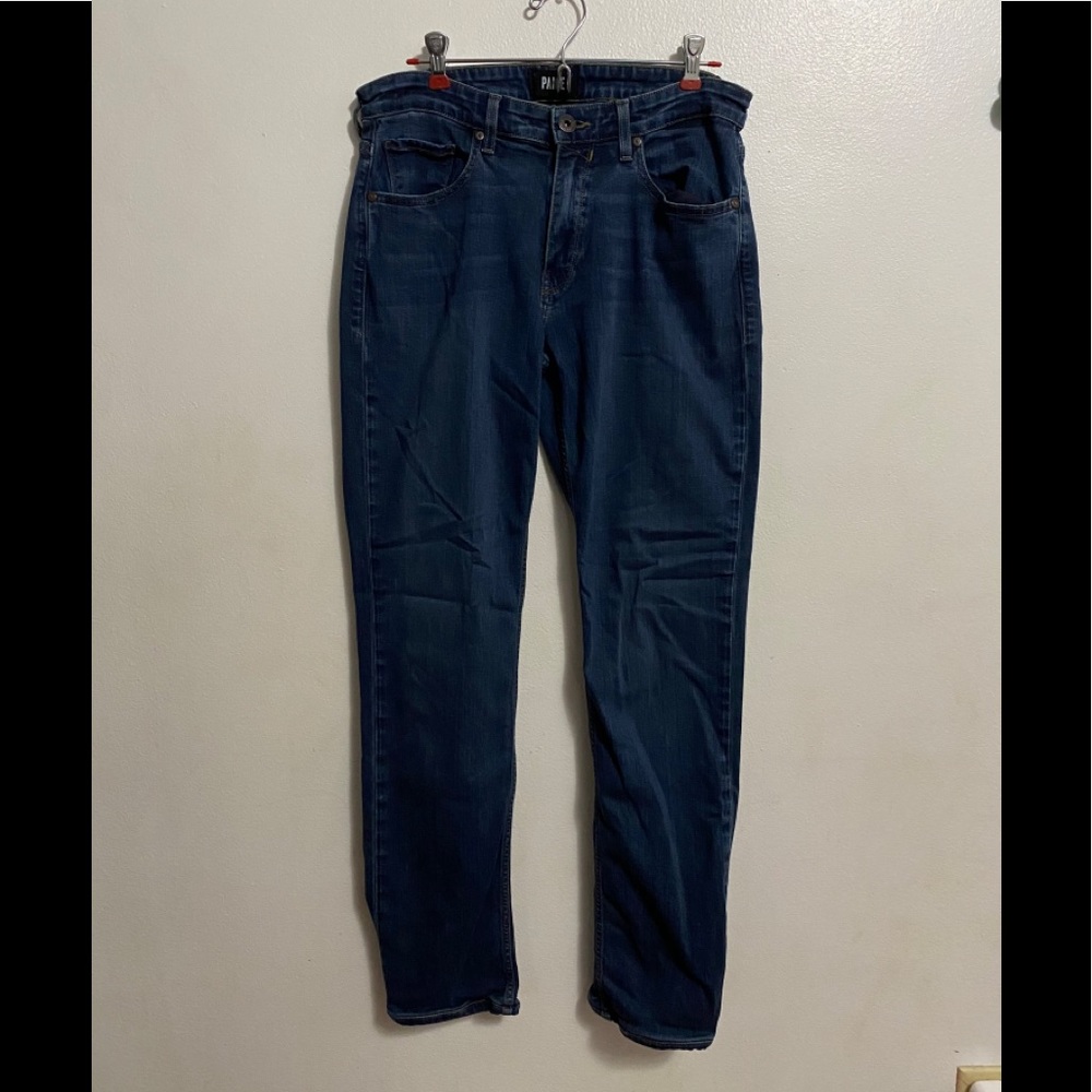 PAIGE Normandie Straight Leg Jeans | Size 32 | Premium Denim Dark Wash